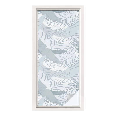 Opaque window film stained glass style Subtle leaves