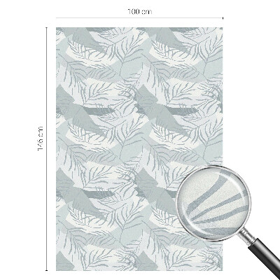 Opaque window film stained glass style Subtle leaves