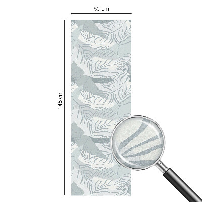 Opaque window film stained glass style Subtle leaves