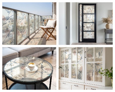 Privacy window film Flowers of harmony
