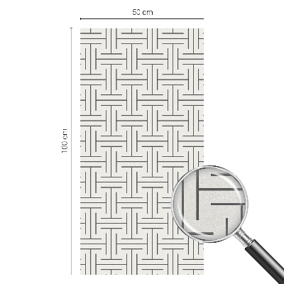 Frosted glass film stained glass effect Symmetrical braid