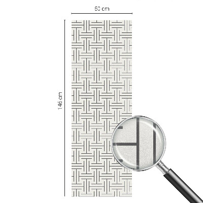 Frosted glass film stained glass effect Symmetrical braid