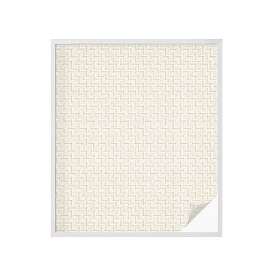 Opaque window film stained glass style Herringbone elegance