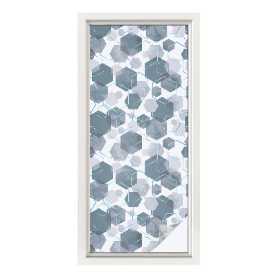 Colored window film stained glass Geometric hexagons