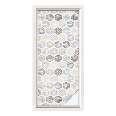 Frosted glass film stained glass effect Geometric waves