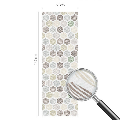 Frosted glass film stained glass effect Geometric waves