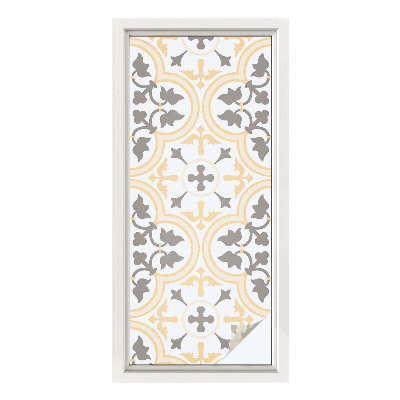 Opaque window film stained glass style Plant patterns