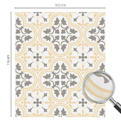 Opaque window film stained glass style Plant patterns