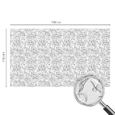 Frosted glass film stained glass effect Floral motif