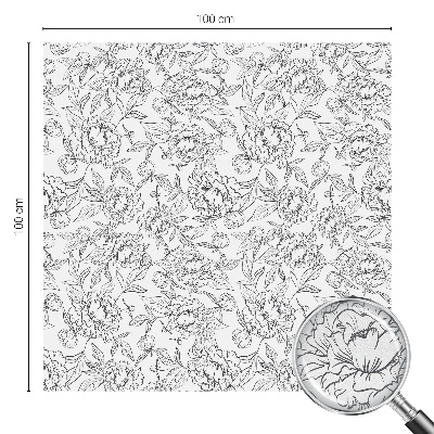 Frosted glass film stained glass effect Floral motif