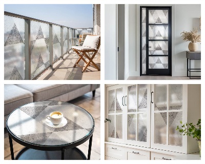 Privacy window film Gray triangles