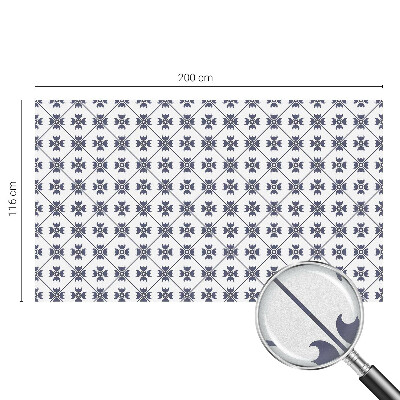 Opaque window film stained glass style Plant motif