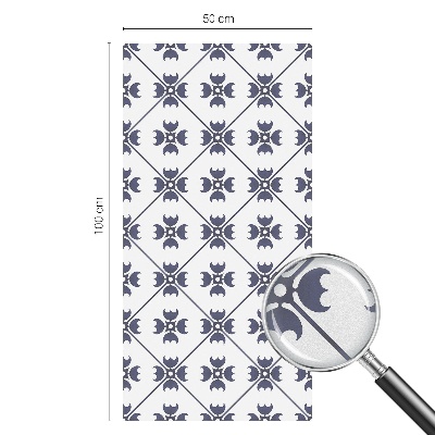 Opaque window film stained glass style Plant motif