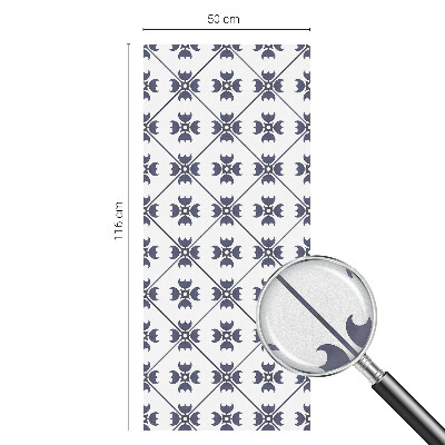 Opaque window film stained glass style Plant motif