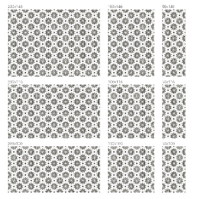 Opaque window film stained glass style Classic rosettes