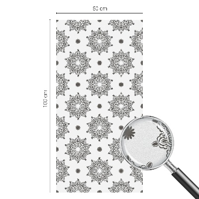 Opaque window film stained glass style Classic rosettes