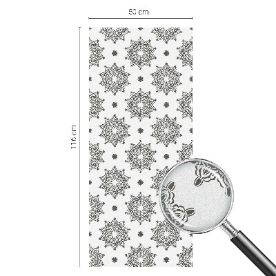 Opaque window film stained glass style Classic rosettes