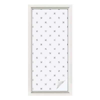 Frosted glass film stained glass effect Geometric crosses