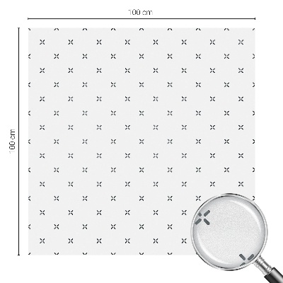 Frosted glass film stained glass effect Geometric crosses