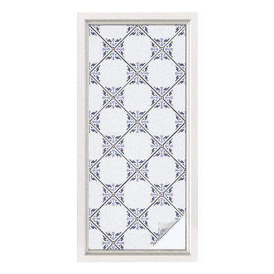 Frosted glass film stained glass effect Geometric tiles