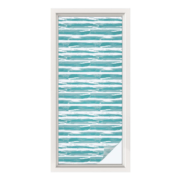 Frosted glass film stained glass effect Green stripes