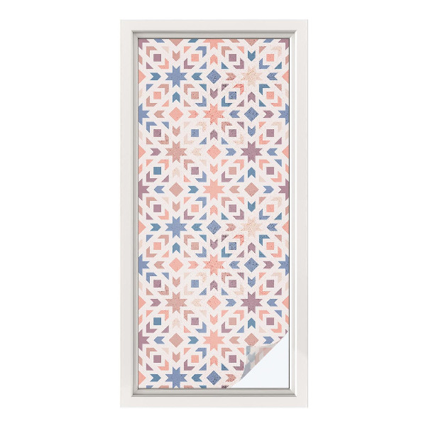 Opaque window film stained glass style Colorful patterns