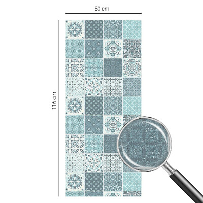 Opaque window film stained glass style Boho tiles