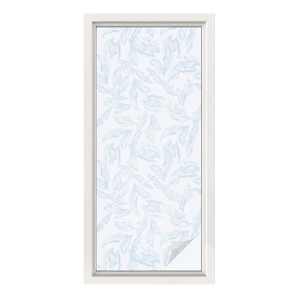 Frosted glass film stained glass effect Ethereal leaves