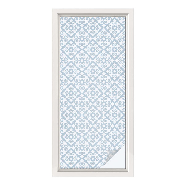 Privacy window film Blue ornaments