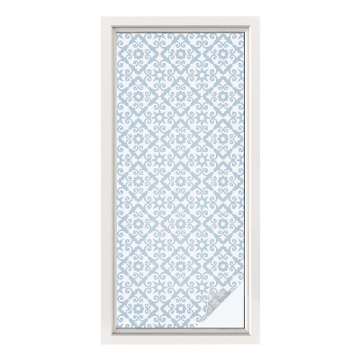 Privacy window film Blue ornaments