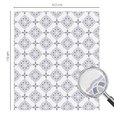 Patterned window film Floral rhombuses