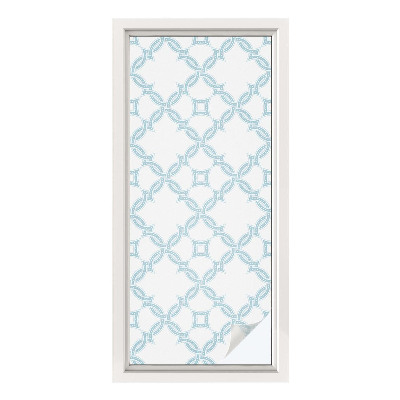 Privacy window film Blue geometry