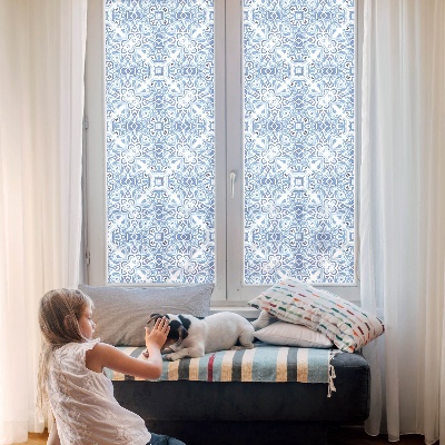Privacy window film Blue tiles