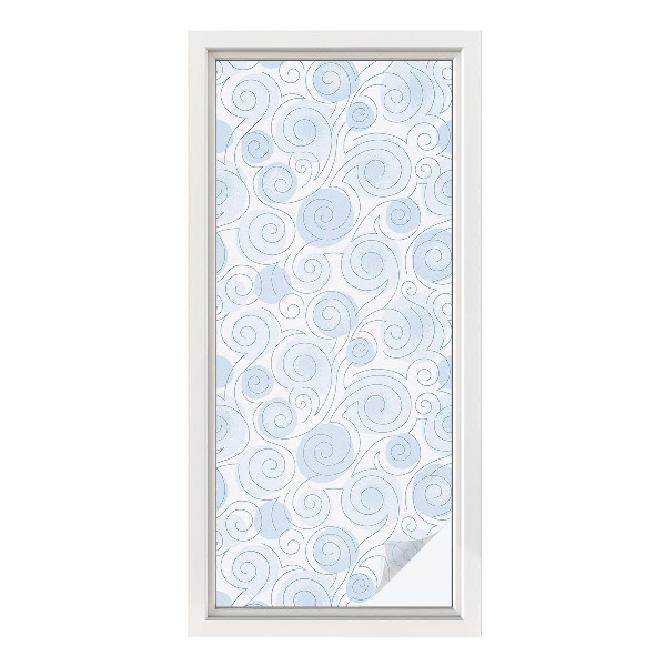 Frosted glass film stained glass effect Spiral patterns