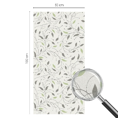 Colored window film stained glass Leaves of shoots