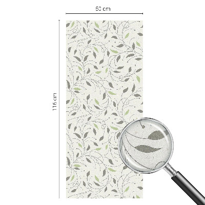 Colored window film stained glass Leaves of shoots