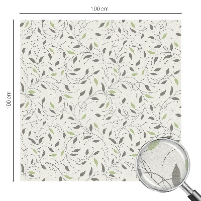 Colored window film stained glass Leaves of shoots