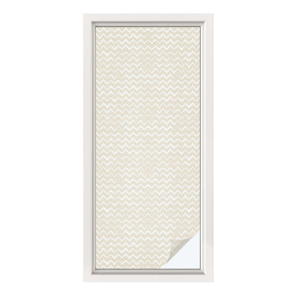 Privacy window film Beige zigzag