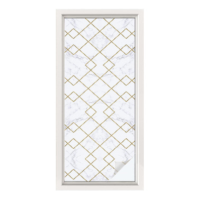 Opaque window film stained glass style Geometric lines