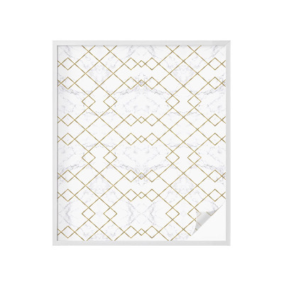 Opaque window film stained glass style Geometric lines