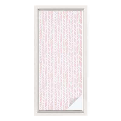 Patterned window film Pastel herringbone