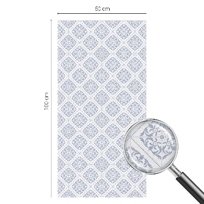 Opaque window film stained glass style Delicate rosettes