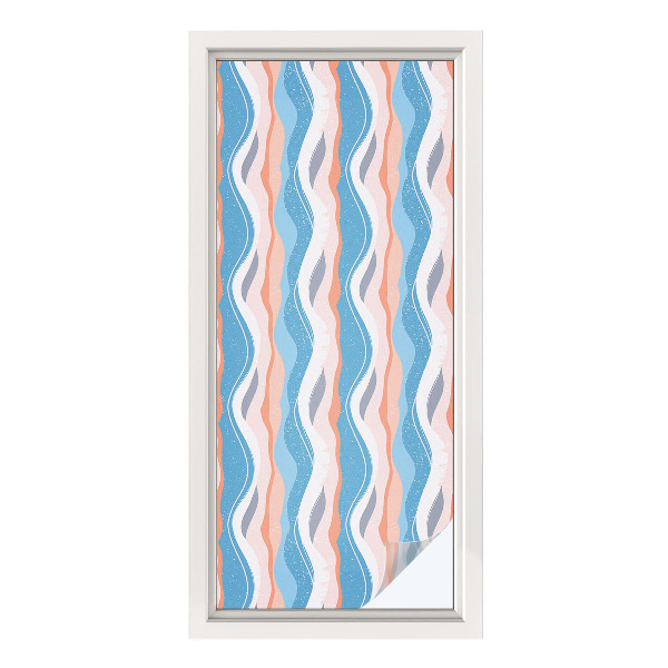 Colored window film stained glass Wavy rhythm