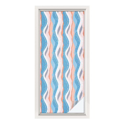 Colored window film stained glass Wavy rhythm