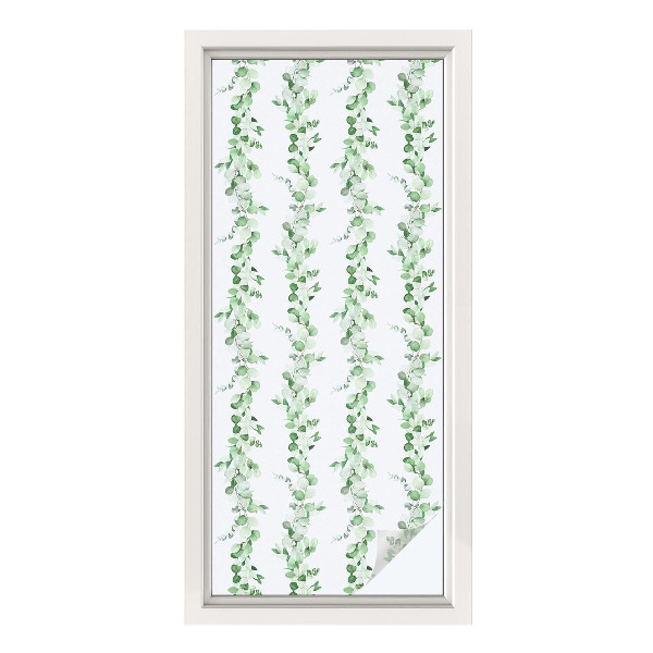 Patterned window film Green garlands