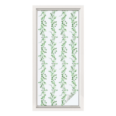 Patterned window film Green garlands