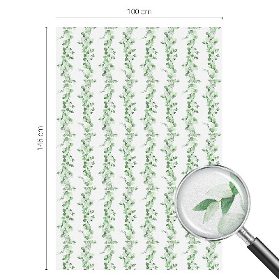 Patterned window film Green garlands