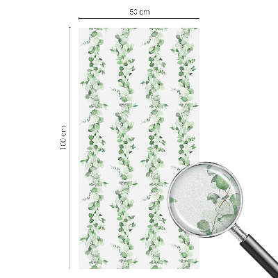 Patterned window film Green garlands