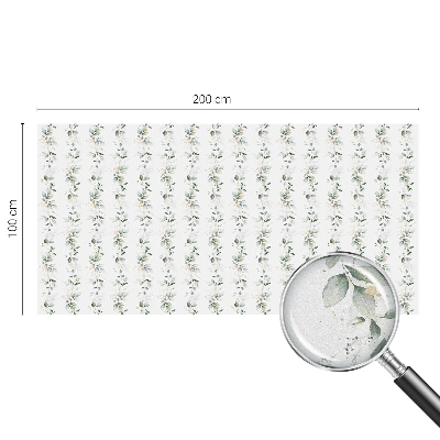 Opaque window film stained glass style Plant charm