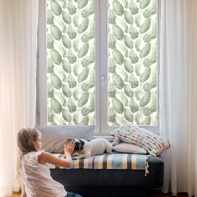 Privacy window film Green leaves